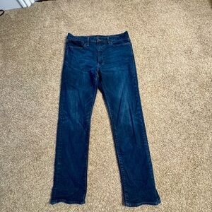 J Crew Mens Jeans Straight Fit Flex Dark Blue Denim 31x30